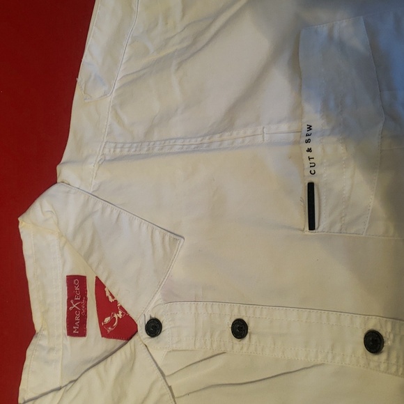 Lot of 2 Mens XXLshort sleeve button up navy blue and white shirts by Marc Ecko. - Picture 4 of 8